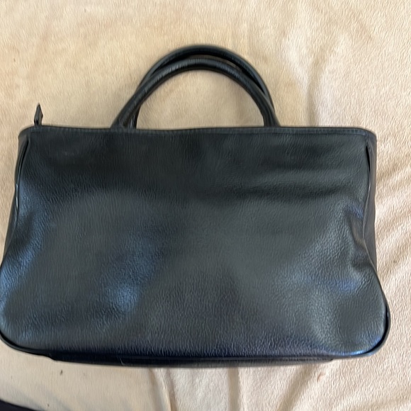 Tory Burch Horsebit Jaden Black Soft Pebbled Leather Satchel - Picture 6 of 9